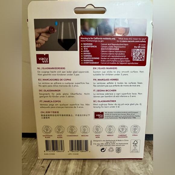 NWT wine lovers gift set cooling cup and glass markers - Picture 6 of 6